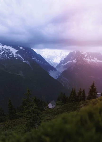 Casa Solidão Chamonix Valley — Fotografia de Stock