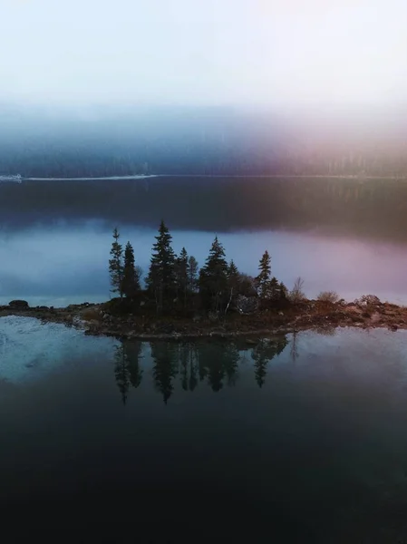 Drone Lac Eibsee Allemagne — Photo