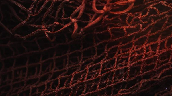 Nahaufnahme Roter Fischernetze — Stockfoto