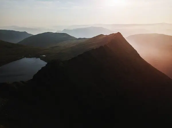 Blick Auf Die Helvellyn Kette Lake District England — Stockfoto