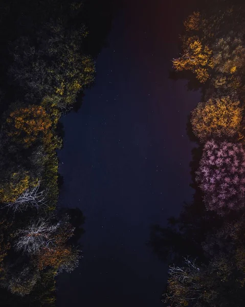 Вид Воздуха Темное Озеро Вайхинген Дер Энц Германия — стоковое фото