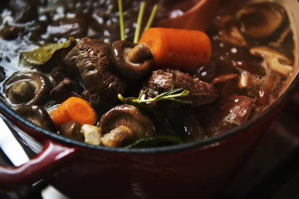 Homemade Beef Stew Food Photography Recipe Idea — Stock Photo, Image
