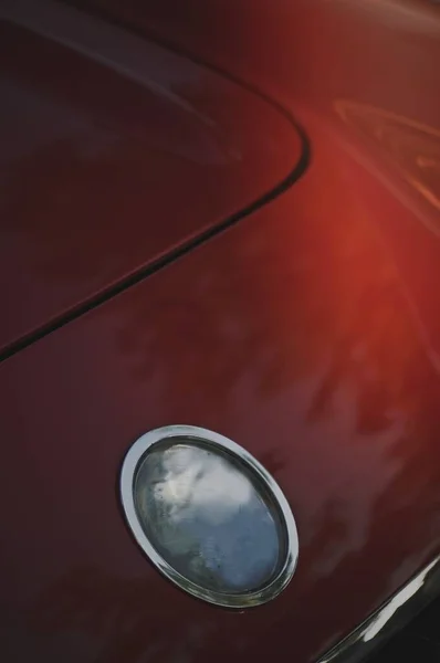 Wnętrza Klasycznego Czerwonego Samochodu — Zdjęcie stockowe