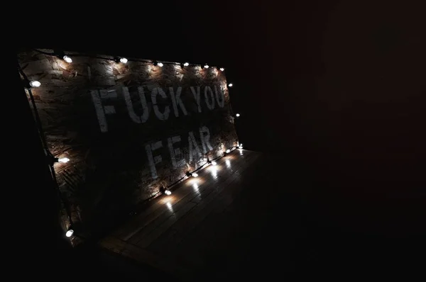 Fuck You Fear Sign — Stok fotoğraf