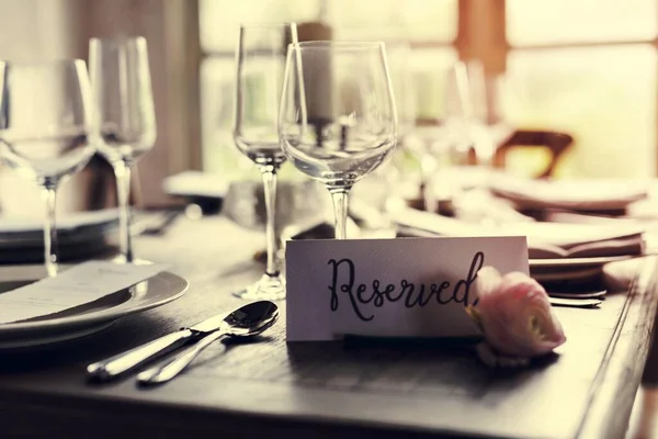 Reserved Service Elegance Luxury Party — Stock Photo, Image