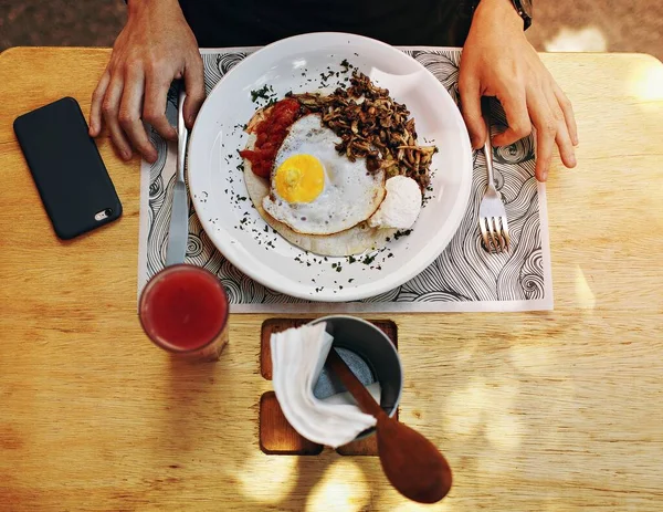 Сытный Здоровый Завтрак — стоковое фото