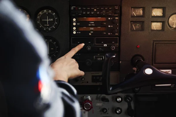 Flieger Cockpit Bereit Für Den Abflug — Stockfoto
