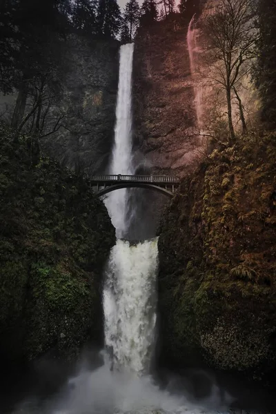 Blick Auf Die Multnomah Falls Oregon Usa — Stockfoto