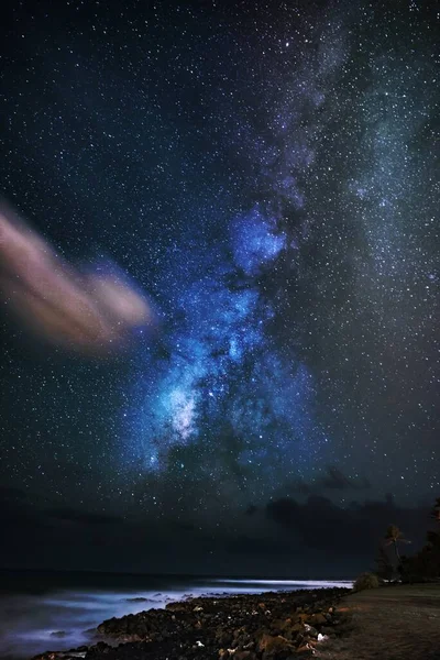 Lattea Attraversa Cielo Notturno Poipu Hawaii Usa — Foto Stock