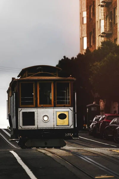 San Francisco Abd Lombard Caddesi Ndeki Kablolu Araba — Stok fotoğraf