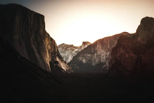 Άποψη Του Εθνικού Πάρκου Γιοσέμιτι Καλιφόρνια — Φωτογραφία Αρχείου