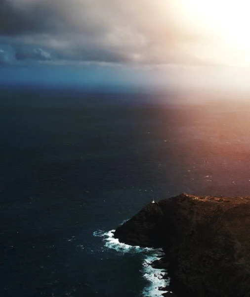 Bir Kıyı Şeridinin Hava Görüntüsü — Stok fotoğraf