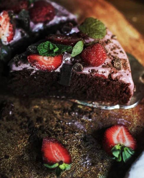 발렌타인 초콜릿 테이프 케이크 — 스톡 사진