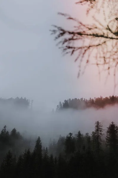 Вид Горы Облаках — стоковое фото