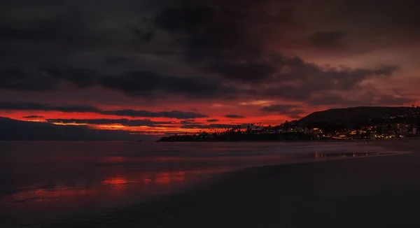 カリフォルニアの夕日のビーチ — ストック写真