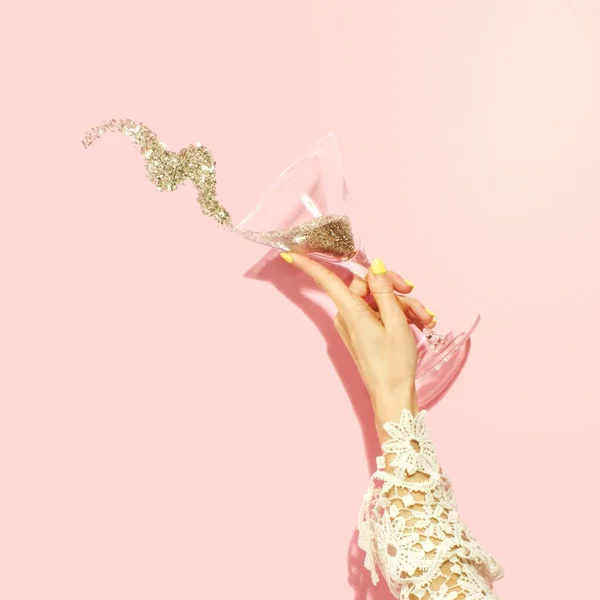 Bicchiere Cocktail Glitter — Foto Stock
