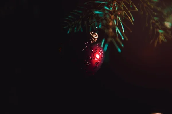Close Decorações Árvore Natal — Fotografia de Stock