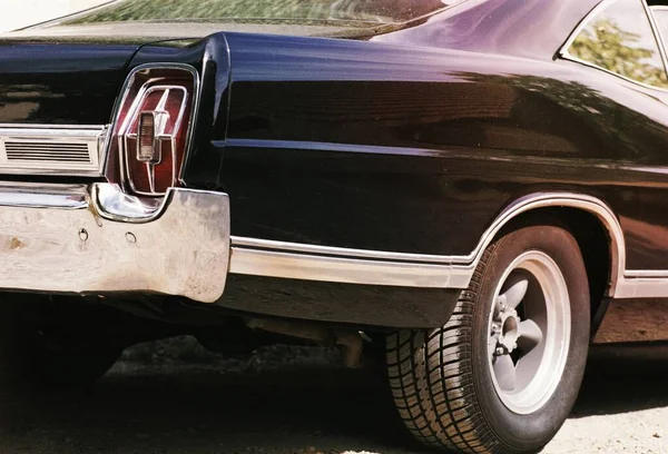 Przód Czarnego Samochodu Vintage — Zdjęcie stockowe