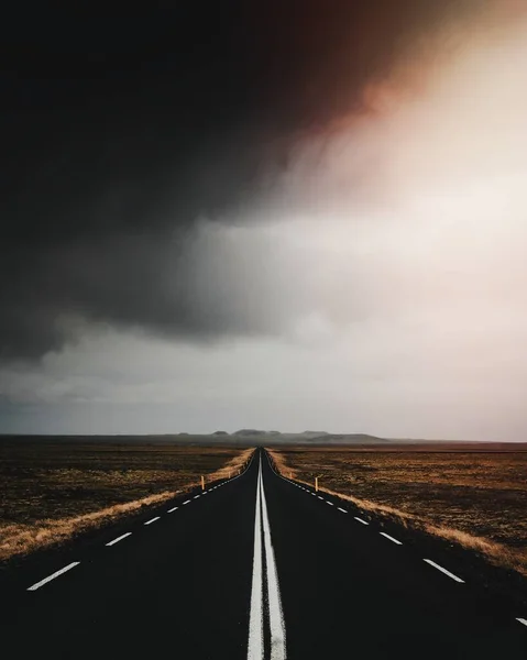 Carretera Tranquila Través Los Fiordos Del Oeste Islandia — Foto de Stock