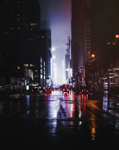 Times Square Oświetla Horyzont Nowy Jork — Zdjęcie stockowe