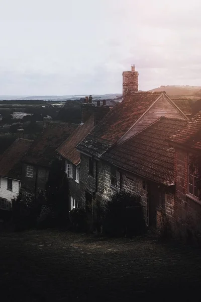Παλιό Αγγλικό Χωριό Στην Πόλη Shaftesbury Στο Dorset Αγγλία — Φωτογραφία Αρχείου