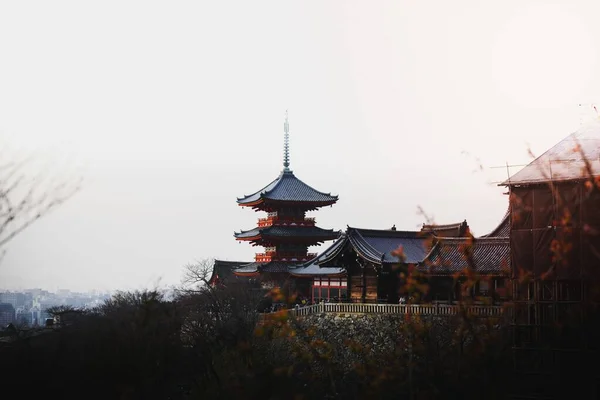 Pohled Svatyni Kiyomizydera Japonském Kjótu — Stock fotografie