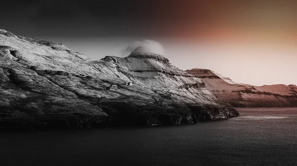 Снежная Вершина Фарерских Островов — стоковое фото