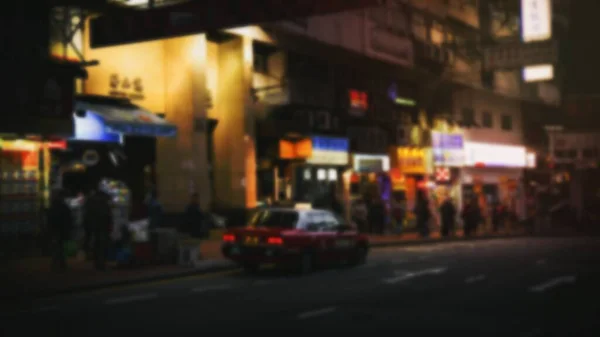 Taxi Hong Kong Nachts — Stockfoto