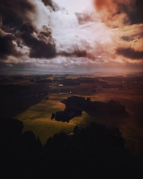 Vista Aérea Wald Bayern Alemanha — Fotografia de Stock