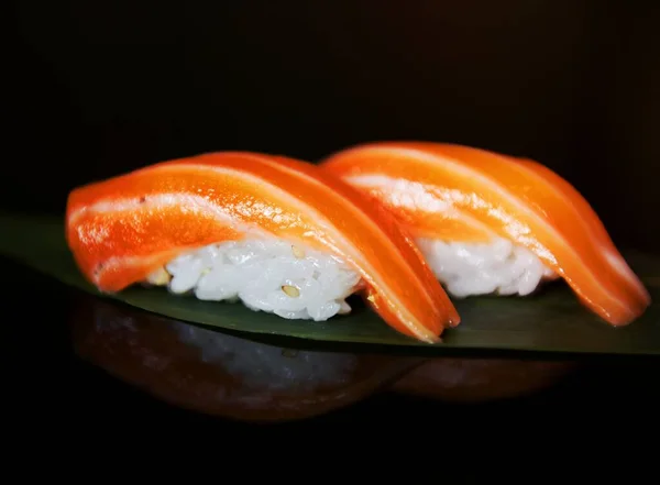 Lachs Sushi Japanisches Essen Gesund — Stockfoto