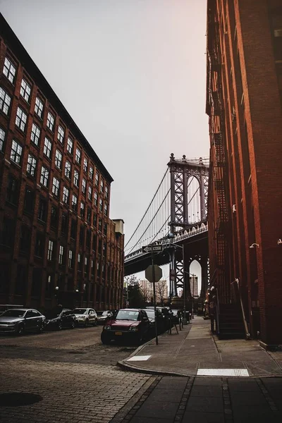 Бруклинский Мост Нью Йорк Соединенные Штаты — стоковое фото