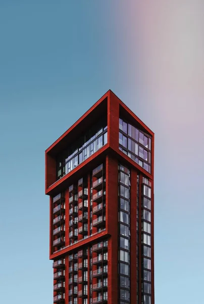 Moderno Edificio Rojo Londres Reino Unido —  Fotos de Stock