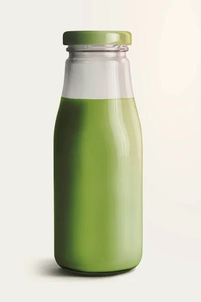Свіжий Зелений Чай Скляній Пляшці Макарони — стокове фото