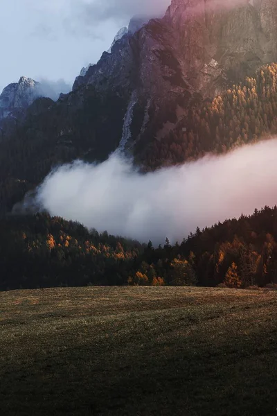 Beau Paysage Avec Nuages Dolomites Italie — Photo