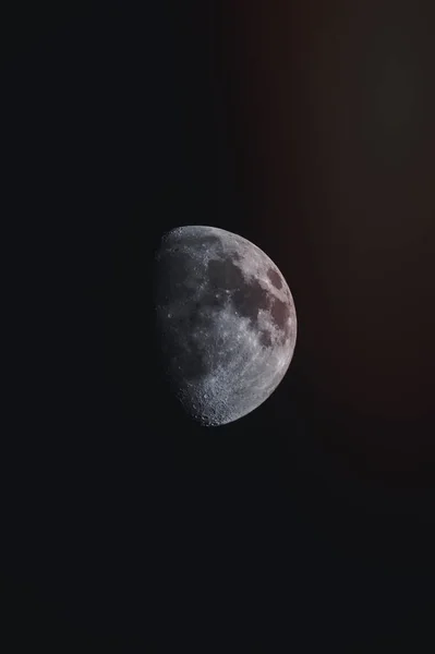 Luna Creciente Cielo Negro —  Fotos de Stock