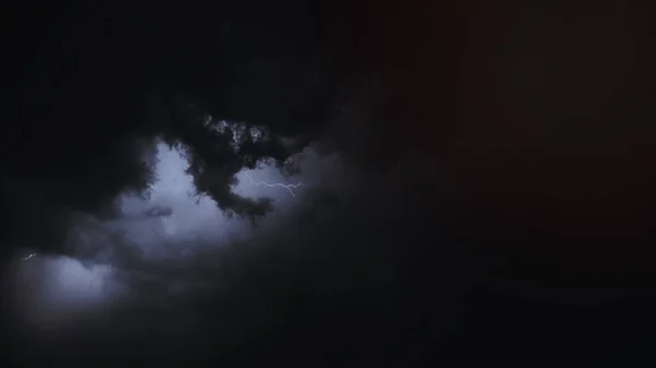 Штормовое Ночное Небо Загородном Знамени — стоковое фото