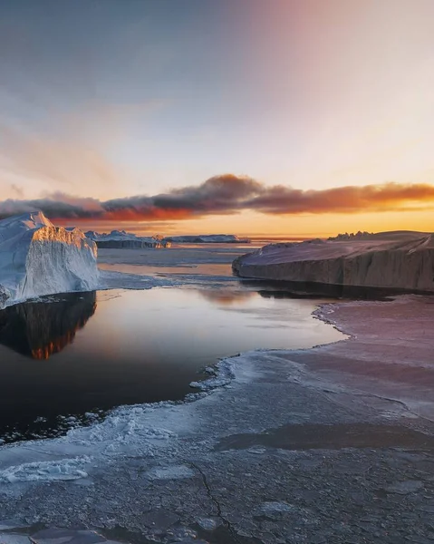 Lód Pokrywający Morze Grenlandii — Zdjęcie stockowe