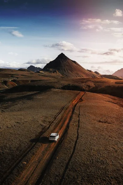 2019 아이슬란드 먼지투성이의 운전하는 — 스톡 사진