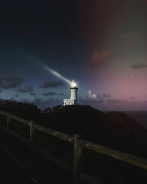 Lighthouse Mountain Night — Stock Photo, Image