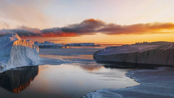 Gelo Que Cobre Mar Gronelândia — Fotografia de Stock