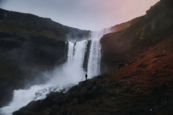 Blick Auf Den Natürlichen Hochland Wasserfall — Stockfoto