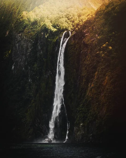 Beautiful Stirling Falls Milford Sound Νέα Ζηλανδία — Φωτογραφία Αρχείου