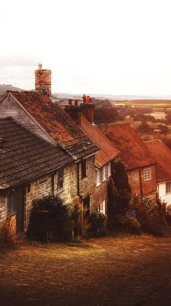 Dorset Ngiltere Deki Shaftesbury Kasabasındaki Eski Ngiliz Köyü — Stok fotoğraf
