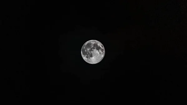 Pleine Lune Dans Ciel Nocturne Clair — Photo