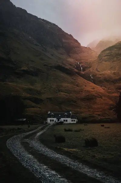 Huisje Glen Etive Schotland — Stockfoto