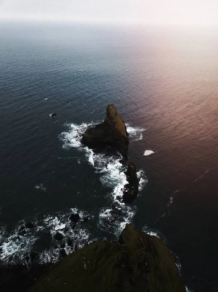 Drohnenangriff Auf Talisker Bay Auf Der Insel Skye Schottland — Stockfoto