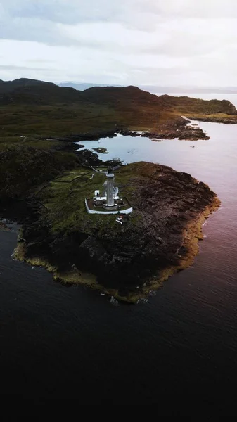 Ardnamurchan Deniz Feneri Skoçya Dron Çekim — Stok fotoğraf