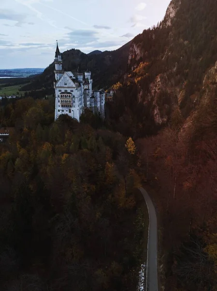 Sonbahar Boyunca Neuschwanstein Şatosu Almanya — Stok fotoğraf