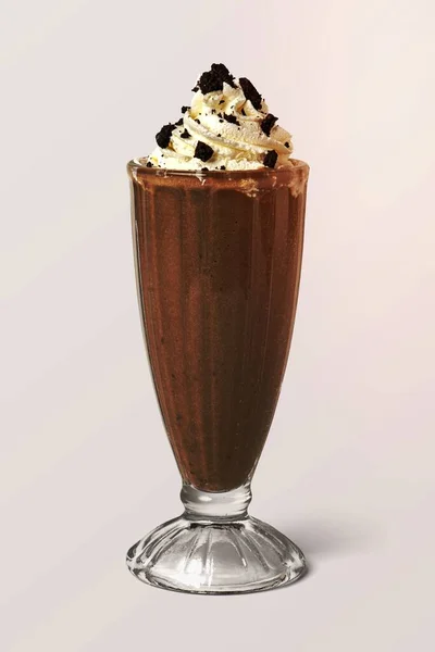 Chocolade Milkshake Studio Schot Achtergrond — Stockfoto