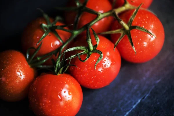 Closeup Fresh Organic Tomatoes — Stock Photo, Image